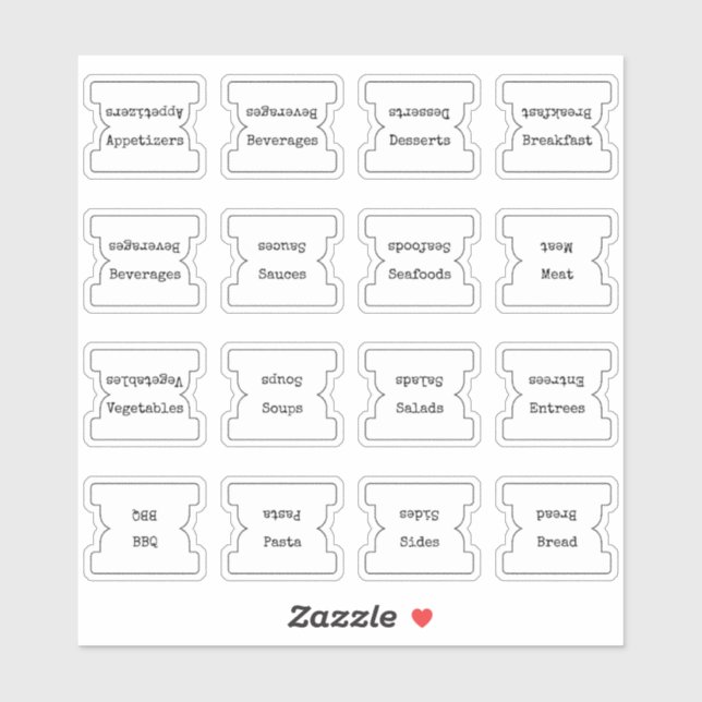 Adesivo Recipe Index Divider Side Tab White Folding (Folha)