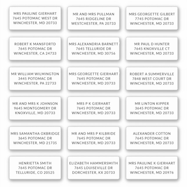 Adesivo Recipient Name 18 Shipping Address Labels (Frente)