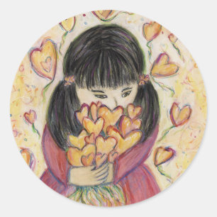 Adesivo Recolha de Corações de Amor Personalizado Decal