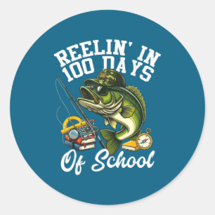 Adesivo Recolhendo 100 dias de escola de pesca camo bass