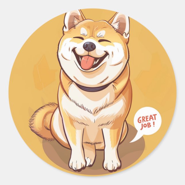Adesivo Recompensa de Professor Excelente Trabalho Akita (Frente)
