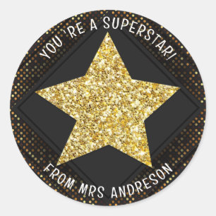 Adesivo Recompensa de Professor Superstar Personalizada