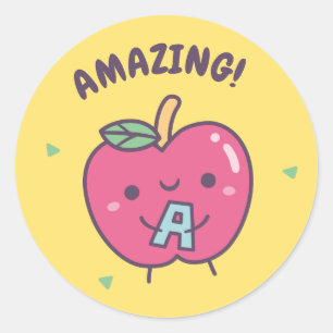 Adesivo Recompensa Positiva da Maçã Vermelha Incrível