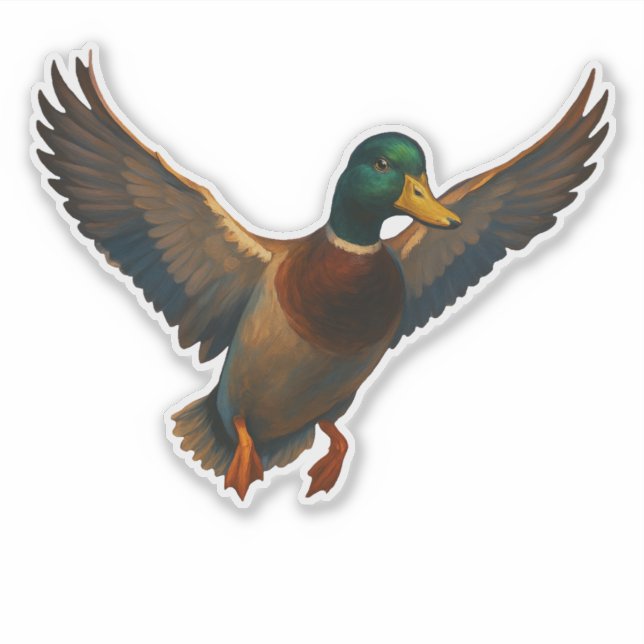 Adesivo recortado de Pato-real (Frente)