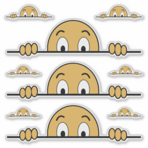 Adesivo Recorte do Contorno do Cartoon de Pequim