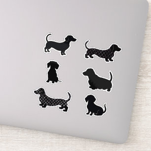 Adesivo Recortes de Silhueta de Cachorro Salsicha Dachshun