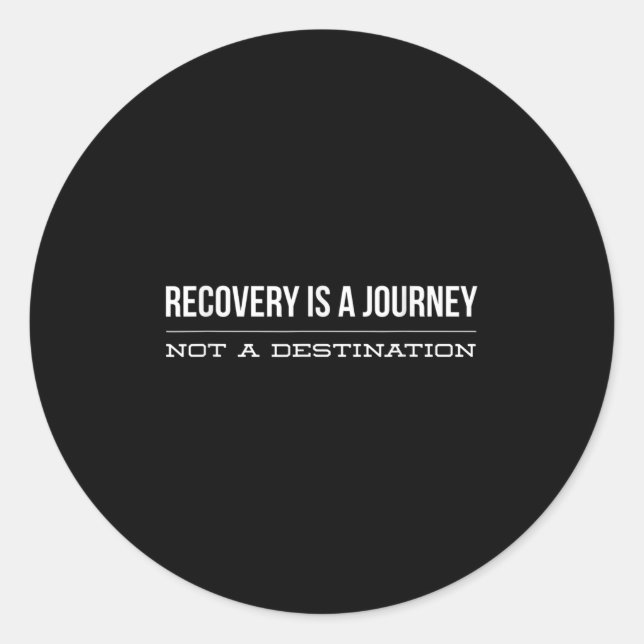 Adesivo Recovery Journey Aa Alcoholics Na Narcotics Motiva (Frente)