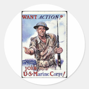 Adesivo Recrutamento Usmc