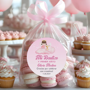 Adesivo Recuerdos Bautizo Cute Baptism Primeiro Ano Favori