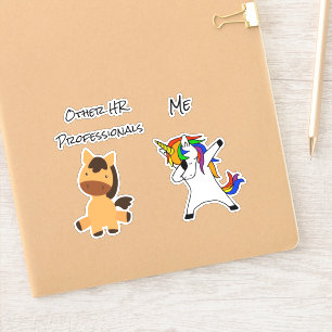 Adesivo Recursos Humanos Engraçados Cavalo Unicórnio