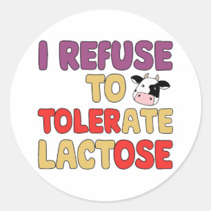 Adesivo Recuso-me a tolerar a lactose