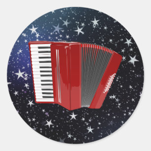 Adesivo Red Accordion on Starry Sky