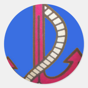 Adesivo Red Anchor Art Impressão