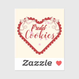 Adesivo Red and Cream Custom-Cut Vinyl Sticker Design