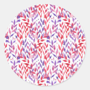 Adesivo Red and Purple Palm Leaves