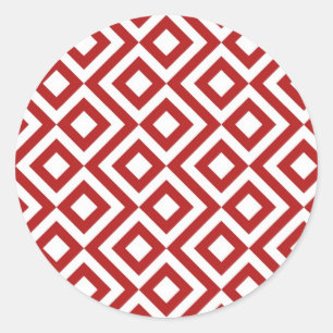 Adesivo Red and White Meander