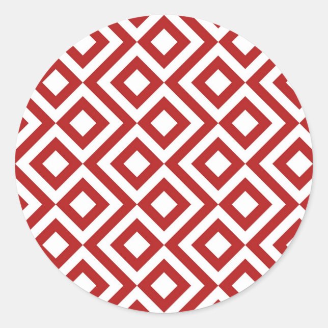 Adesivo Red and White Meander (Frente)