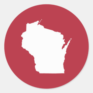 Adesivo Red and White Wisconsin