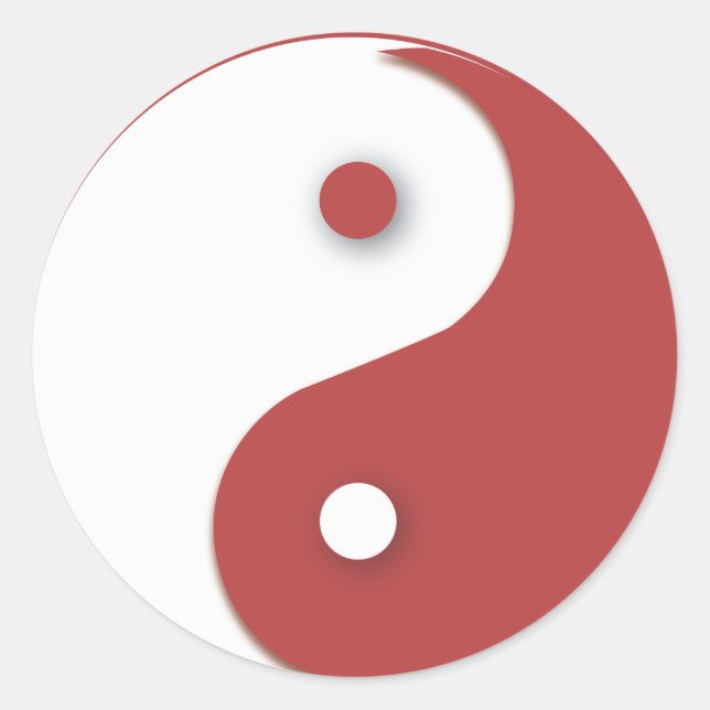 Adesivo Red and White Yin & Yang (Frente)