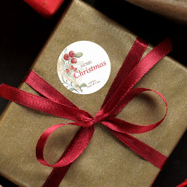 Adesivo Red Berries Greenery Elegante Natal