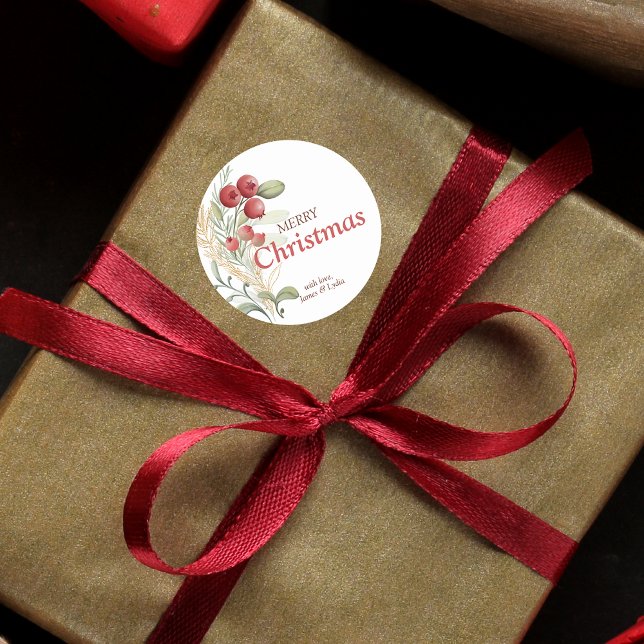 Adesivo Red Berries Greenery Elegante Natal (Criador carregado)