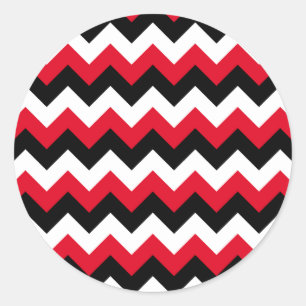 Adesivo Red Black and White Zigzag