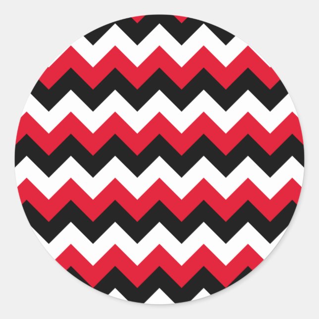 Adesivo Red Black and White Zigzag (Frente)