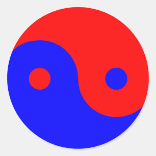 Adesivo Red Blue Yin Yang