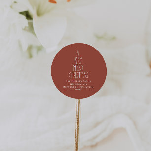 Adesivo Red Boho Um Envelope De Natal Muito Feliz