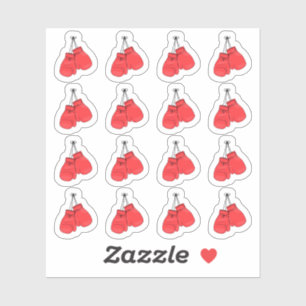 Adesivo Red Boxing Luvas Esporte Treinamento Lembrete Plan