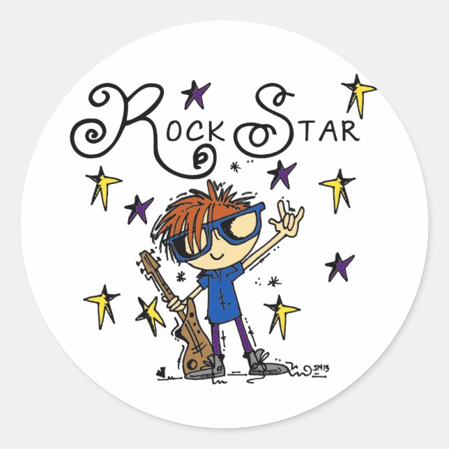 Adesivo Red Boy Rock Star (Frente)