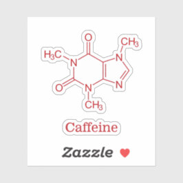 Adesivo Red Caffeine Molecule