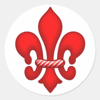 Adesivo Red Candy Holiday Fleur de lis Stickers
