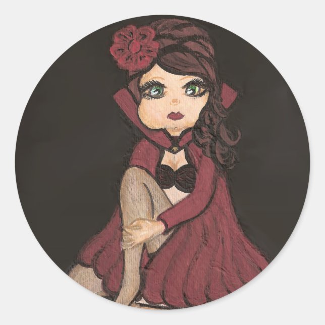 Adesivo Red Cape Quantum Cutie Girl Sticker (Frente)