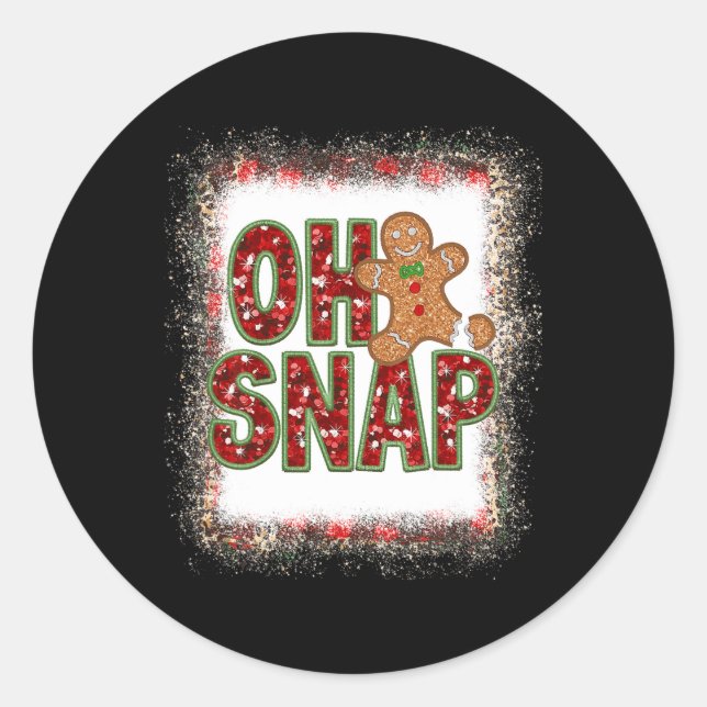 Adesivo Red Cheerful Sparly Oh Snap Gingercake Natal (Frente)