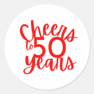 Adesivo Red Cheers to 50 Anos Sticker