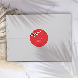 Adesivo Red Cherry Blossom Themed Wedding