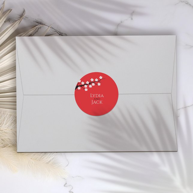 Adesivo Red Cherry Blossom Themed Wedding (Criador carregado)