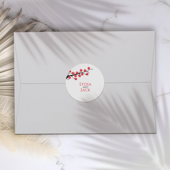 Adesivo Red Cherry Blossom Themed Wedding (Criador carregado)