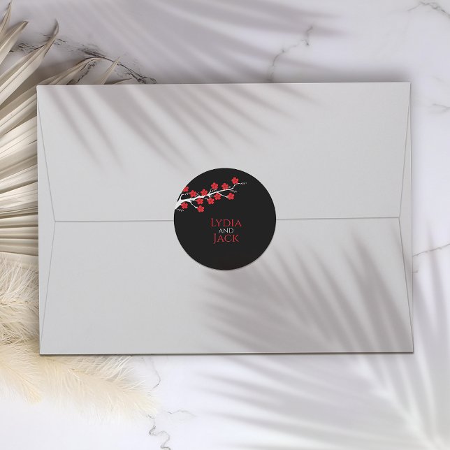 Adesivo Red Cherry Blossom Themed Wedding (Criador carregado)