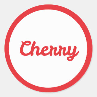Adesivo RED Cherry Flavor Round Sticker