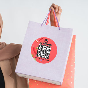 Adesivo Red Chili Modern Business Instagram Qr Code