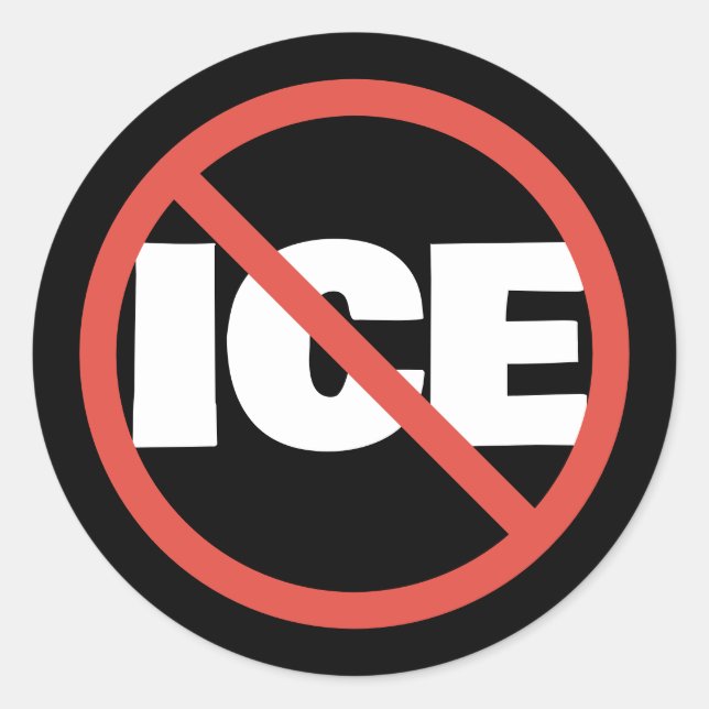 Adesivo Red Circle Anti-Trump ICE Political Opinion (Frente)