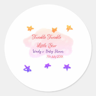 Adesivo Red clouds twinkle Twinkle Little Star baby shower