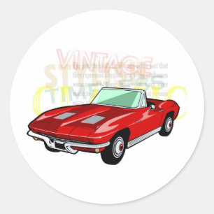 Adesivo Red Corvette Stingray ou Sting Ray