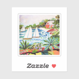 Adesivo Red Cottage by the Bay II