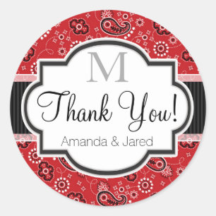 Adesivo Red Country Paisley Wedding