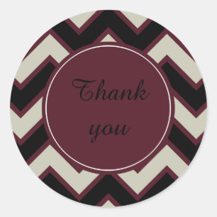 Adesivo Red Cream Black Chevron obrigado você