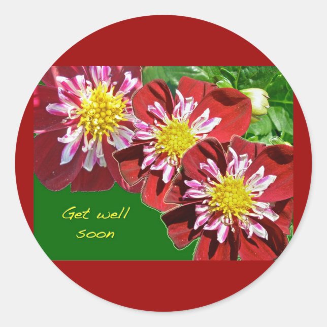 Adesivo Red Dahlia Consegue Bem Em Breve Sticker (Frente)