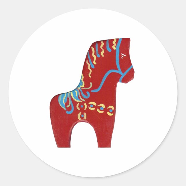 Adesivo Red Dala Horse Stickers (Frente)